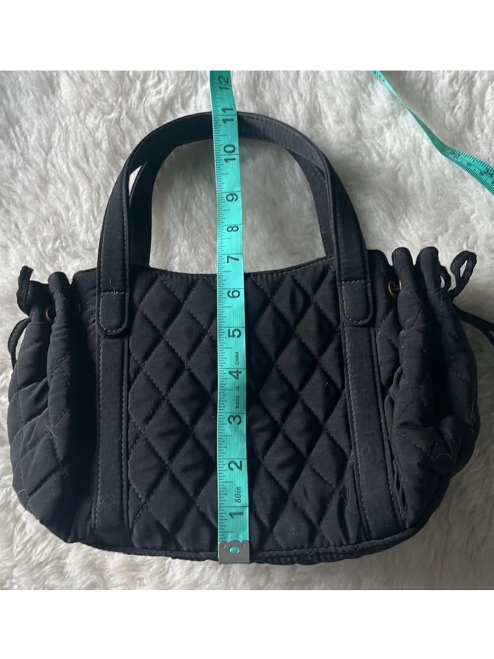 Vera Bradley black diamond quilted mini satchel - Picture 13 of 14